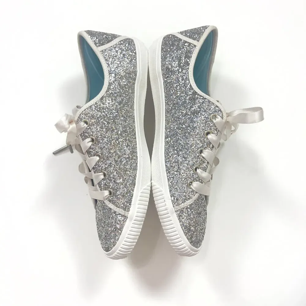 Kate Spade Trista Sneakers in Silver Glitter